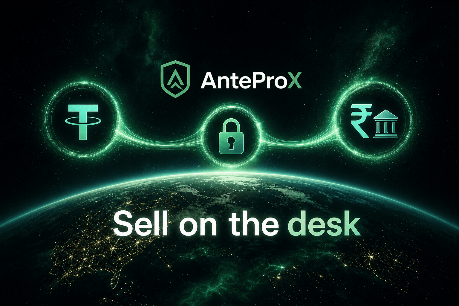 USDT to secured desk to bank INR settlement path