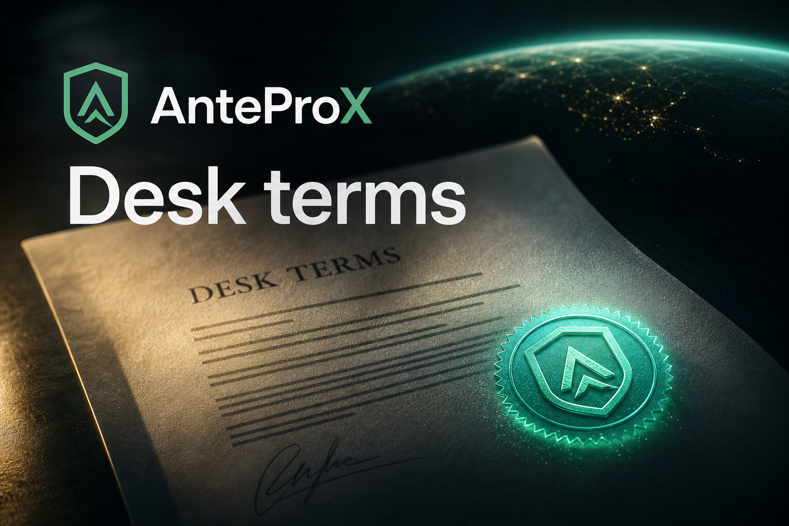 Desk terms and compliance